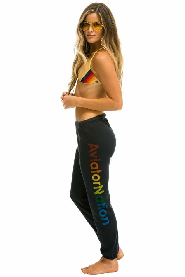 Women AVIATOR NATION ASPEN SWEATPANTS 8211 CHARCOAL Aviator Nation Sweatpants
