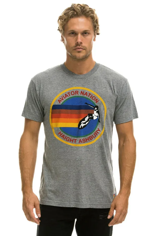 Women AVIATOR NATION HAIGHT ASHBURY TEE 8211 HEATHER GREY Aviator Nation UnisexTees Women AVIATOR NATION HAIGHT ASHBURY TEE 8211 HEATHER GREY Aviator Nation UnisexTees