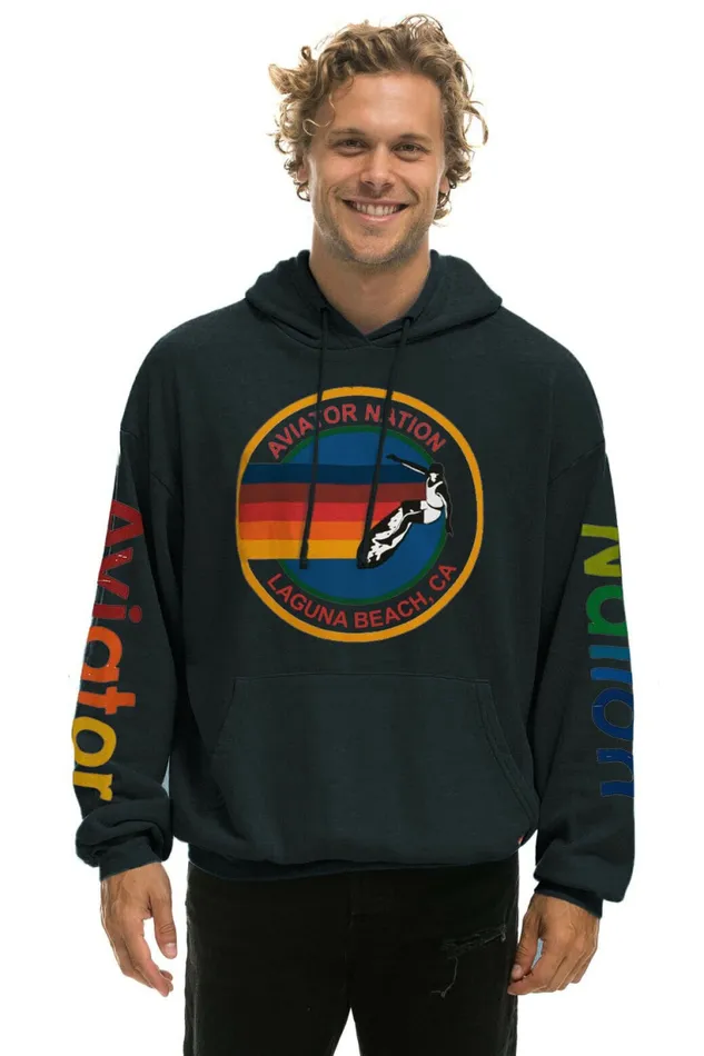 Women AVIATOR NATION LAGUNA BEACH RELAXED PULLOVER HOODIE 8211 CHARCOAL Aviator Nation Hoodies Women AVIATOR NATION LAGUNA BEACH RELAXED PULLOVER HOODIE 8211 CHARCOAL Aviator Nation Hoodies