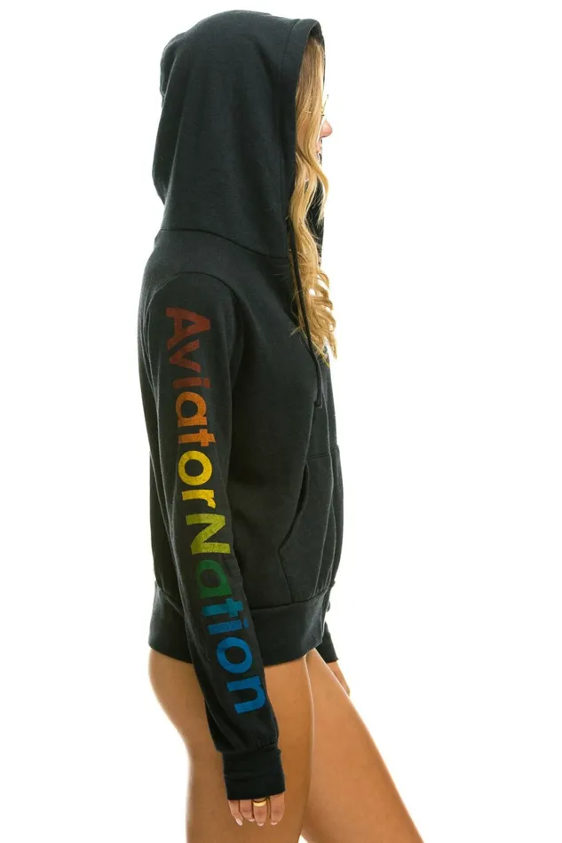 Women AVIATOR NATION MALIBU HOODIE 8211 CHARCOAL Aviator Nation Hoodies Women AVIATOR NATION MALIBU HOODIE 8211 CHARCOAL Aviator Nation Hoodies