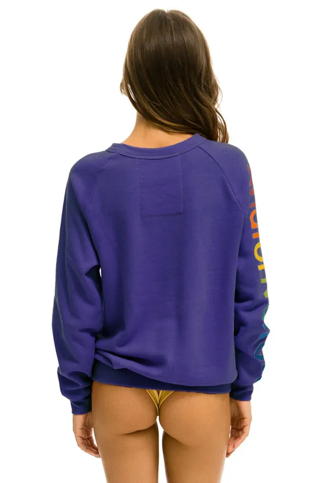 Women AVIATOR NATION NORTH SHORE CREW SWEATSHIRT 8211 PURPLE Aviator Nation UnisexCrewSweatshirt Women AVIATOR NATION NORTH SHORE CREW SWEATSHIRT 8211 PURPLE Aviator Nation UnisexCrewSweatshirt