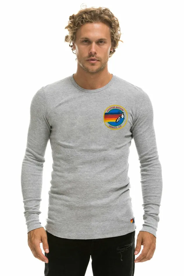 Women AVIATOR NATION VENICE THERMAL 8211 HEATHER GREY Aviator Nation UnisexTees Women AVIATOR NATION VENICE THERMAL 8211 HEATHER GREY Aviator Nation UnisexTees