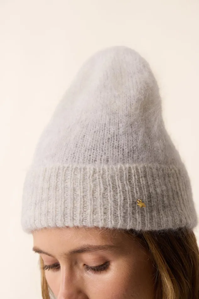 Women Beanie Hat Alou Gris Chine Bonnet Mohair Gris Chin Des Petits Hauts Scarves and Beanies