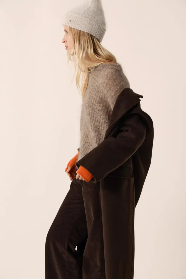 Women Beanie Hat Alou Gris Chine Bonnet Mohair Gris Chin Des Petits Hauts Scarves and Beanies