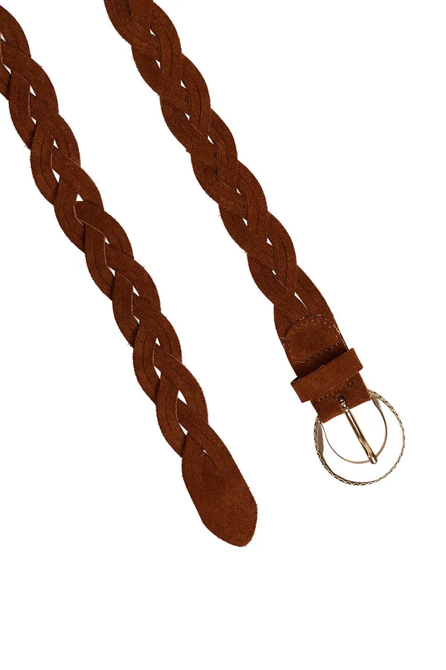 Women Belt Nefle Noisette Ceinture Cuir Marron Clair Des Petits Hauts Belts