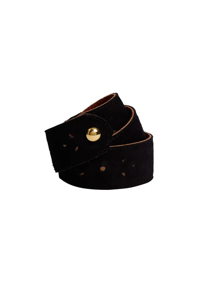 Women Belt Nevada Noir Ceinture Crote De Cuir Noir Des Petits Hauts Belts