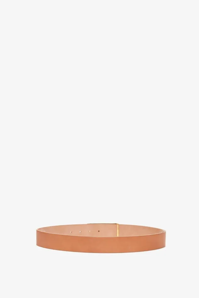 Women Belts Victoria Beckham Jumbo Frame Belt In Nude Leather