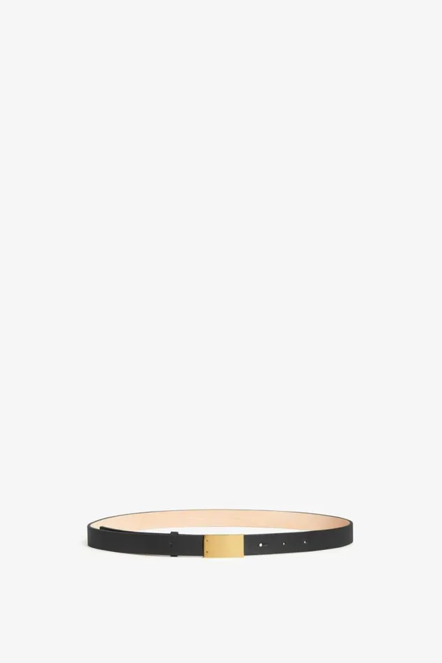 Women Belts Victoria Beckham Thin Belt With Plaque Buckle In Black