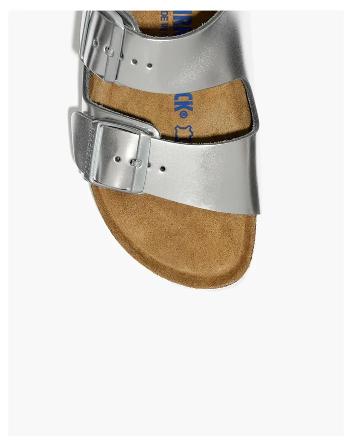 Women Birkenstock Arizona Sandals In Leather Silver Madewell Sandals Women Birkenstock Arizona Sandals In Leather Silver Madewell Sandals