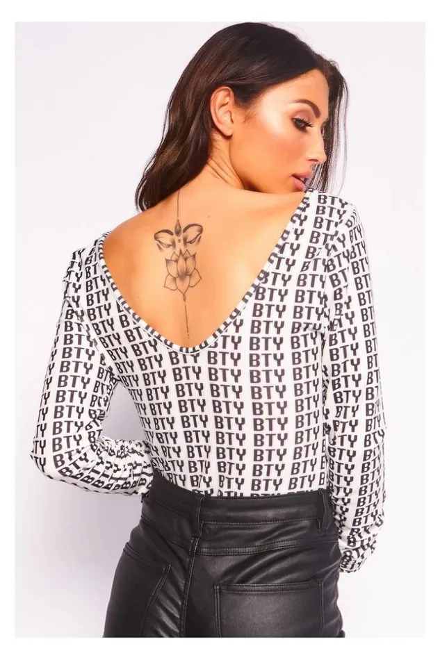 Women Body Color White With Black Pattern Bty Brentiny Paris Bodies Women Body Color White With Black Pattern Bty Brentiny Paris Bodies