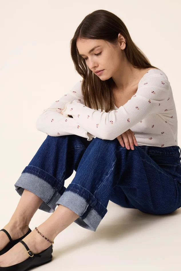 Women Bodysuit Haivy Floro Body Coton Imprim cru Des Petits Hauts Blouses Shirts and Tops