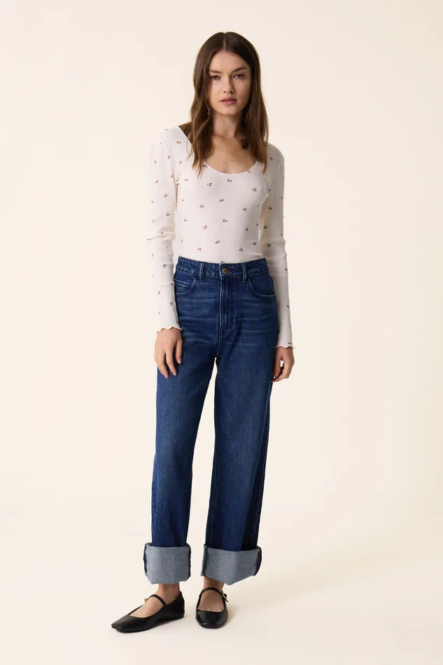 Women Bodysuit Haivy Floro Body Coton Imprim cru Des Petits Hauts Blouses Shirts and Tops