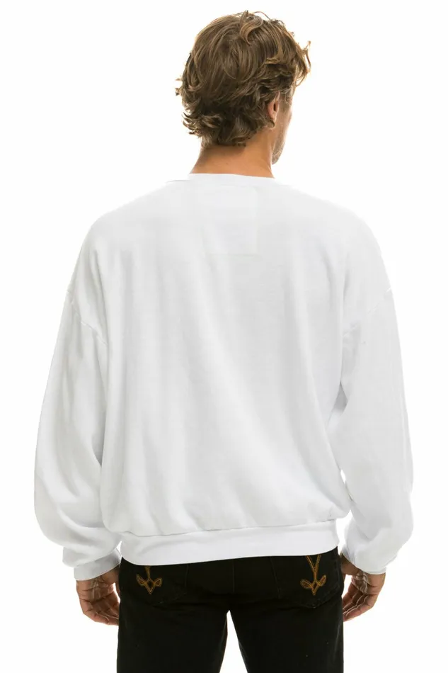 Women BOLT STITCH RELAXED CREW SWEATSHIRT 8211 WHITE BLACK Aviator Nation UnisexCrewSweatshirt Women BOLT STITCH RELAXED CREW SWEATSHIRT 8211 WHITE BLACK Aviator Nation UnisexCrewSweatshirt