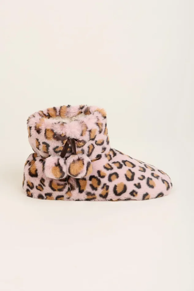Women Brakeburn Boots Brown Leopard Bring Me Coffee Slipper Boots