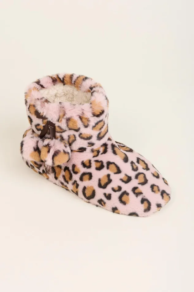 Women Brakeburn Boots Brown Leopard Bring Me Coffee Slipper Boots
