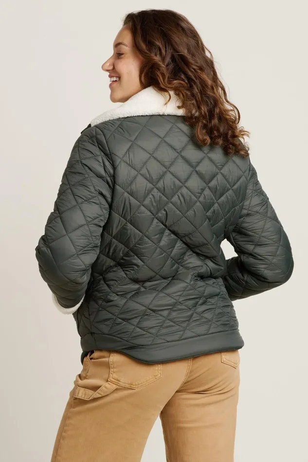 Women Brakeburn Coats And Jackets Khaki Fortunes Reversible Jacket