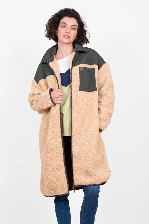 Women Brakeburn Coats And Jackets Teddy Longline Borg Jacket