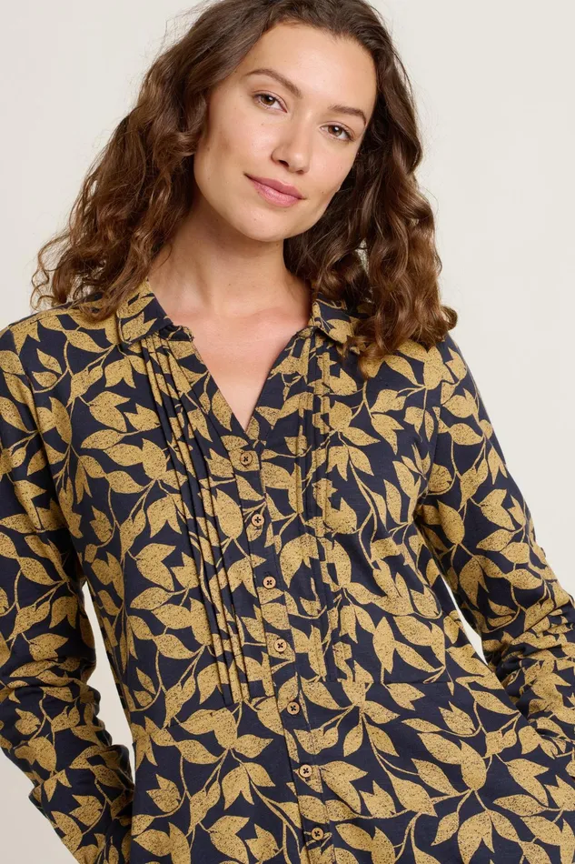 Women Brakeburn Dresses Blue Charlotte Midi Shirt Dress