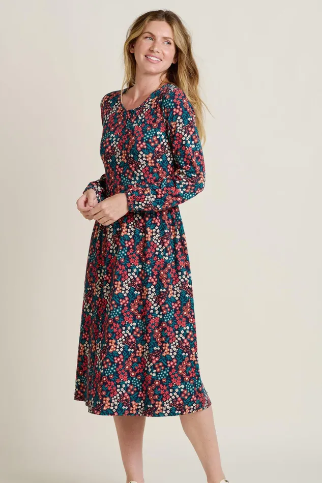 Women Brakeburn Dresses Blue Winter Ditsy Midi Dress