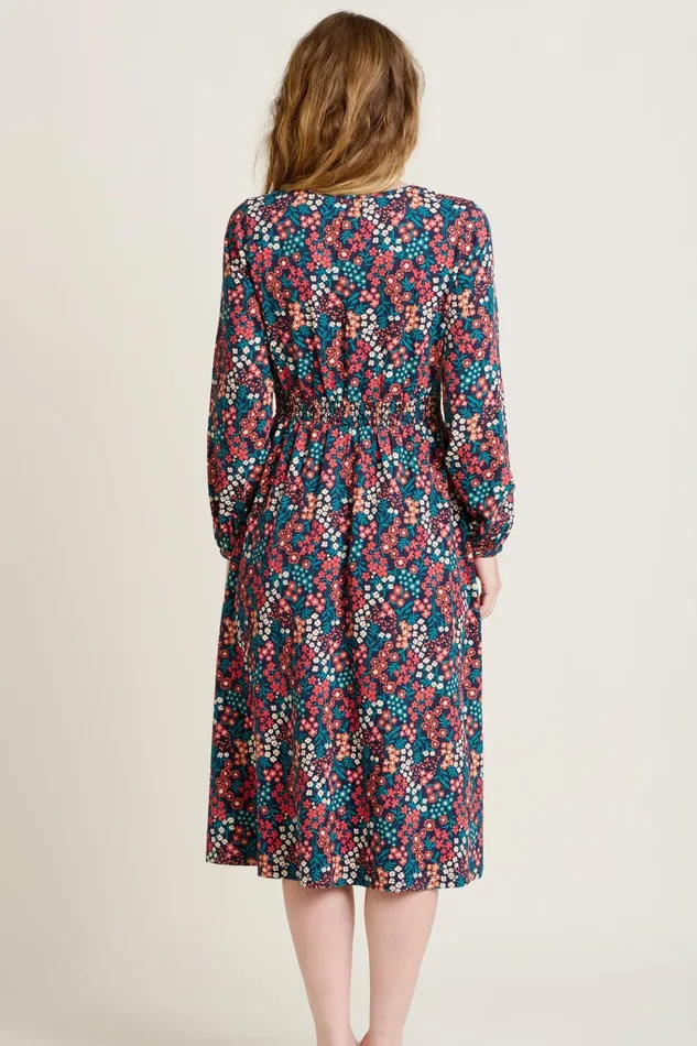 Women Brakeburn Dresses Blue Winter Ditsy Midi Dress