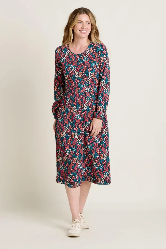 Women Brakeburn Dresses Blue Winter Ditsy Midi Dress