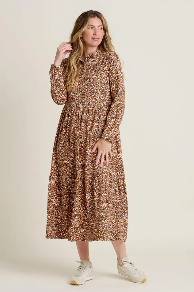 Women Brakeburn Dresses Brown Painted Spot Maxi Dress