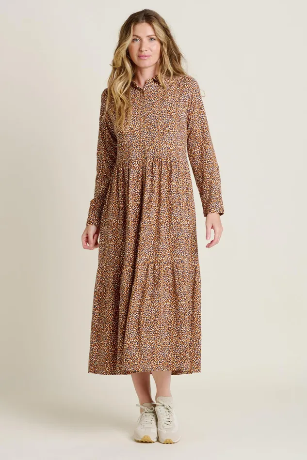 Women Brakeburn Dresses Brown Painted Spot Maxi Dress