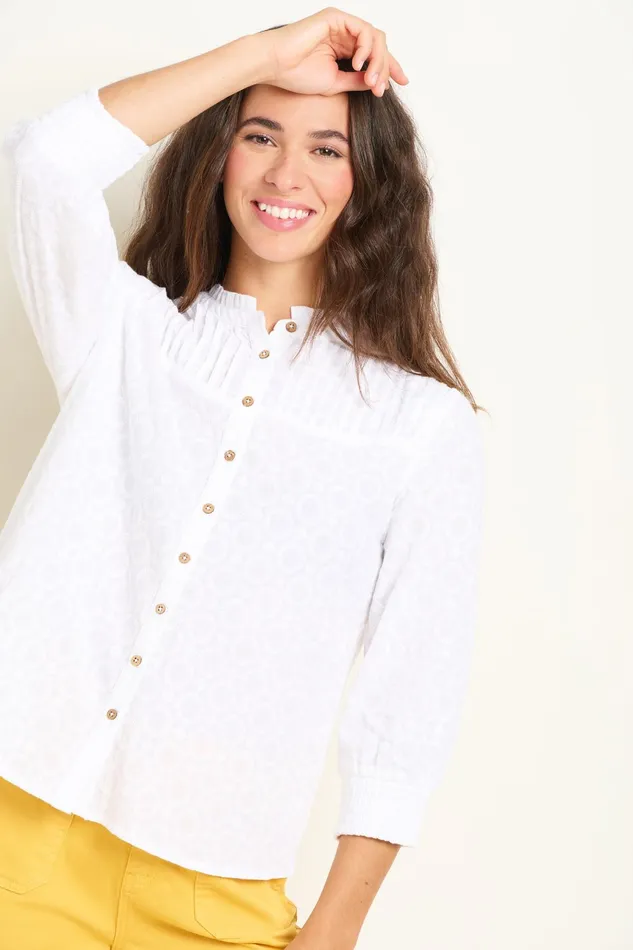 Women Brakeburn Shirts White Maisie Blouse