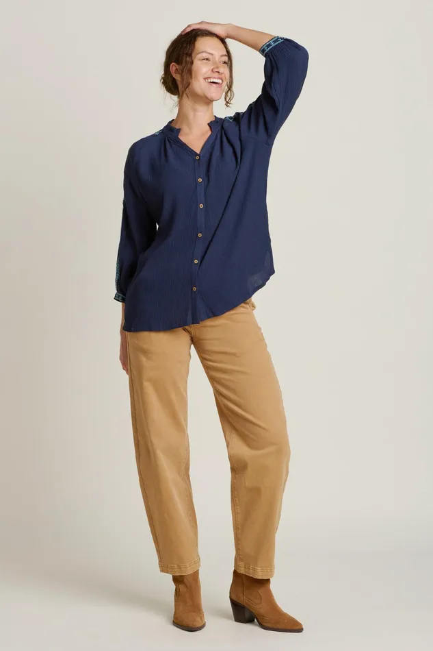 Women Brakeburn Tops TShirts And Vests Blue Mudeford Blouse
