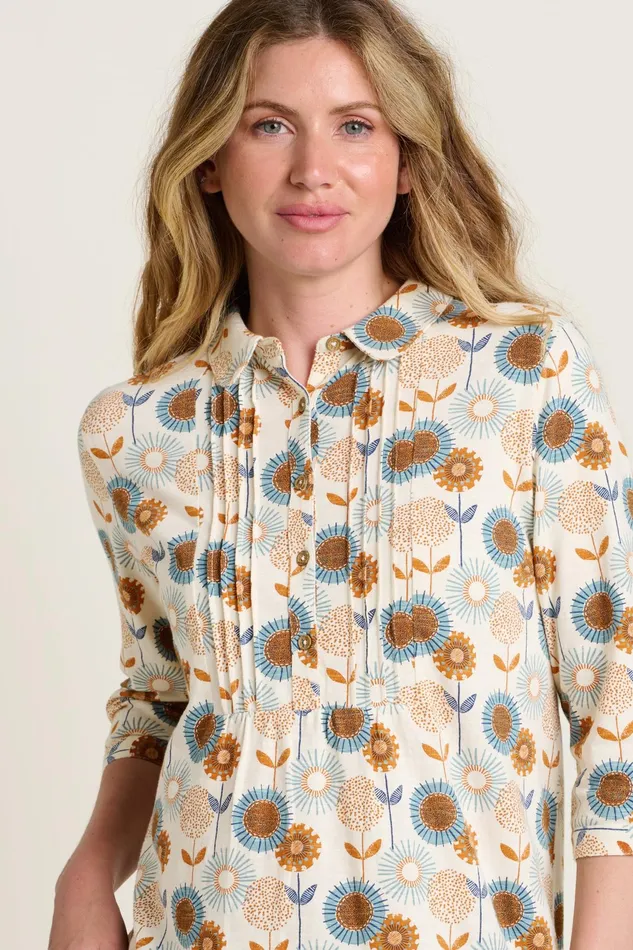 Women Brakeburn Tops TShirts And Vests Cream Freya Cream Tunic Blouse