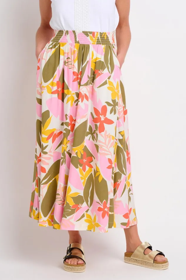Women Brakeburn Trousers Skirts and Shorts Tropical Palm Skirt