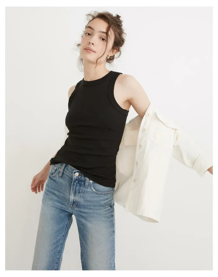 Women Brightside Tank Top True Black Madewell Tees