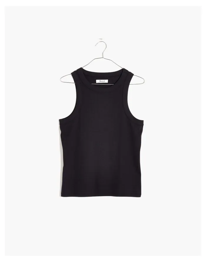 Women Brightside Tank Top True Black Madewell Tees Women Brightside Tank Top True Black Madewell Tees