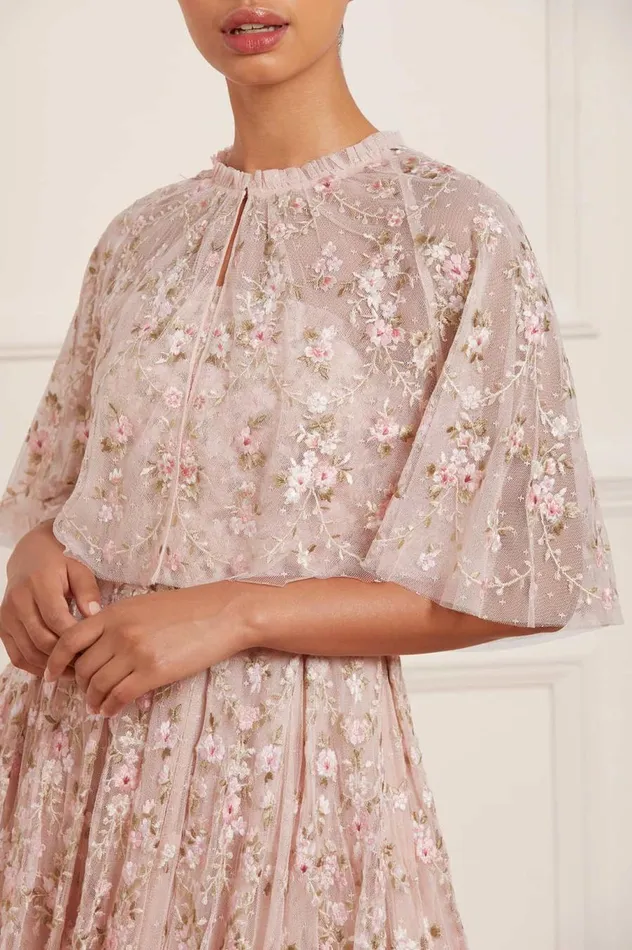 Women Capes Needle and Thread Victoria Ditsy Short Cape Pink