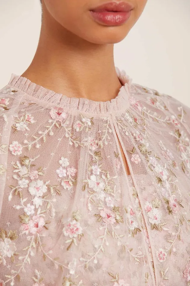 Women Capes Needle and Thread Victoria Ditsy Short Cape Pink