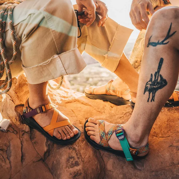 Women Chaco Z Adjustable Sandals Climbing Z1 Classic Sandal Send It Sandstone