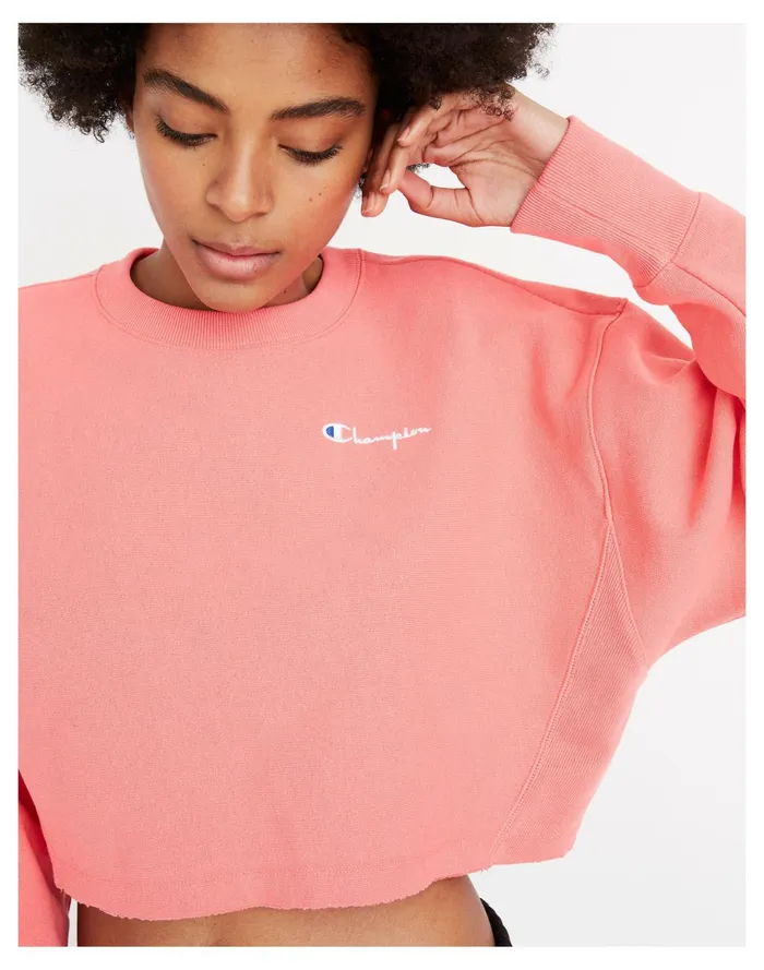 Women Champion Reverse Weave Cropped Sweatshirt Pink Madewell Sweatshirts and Sweatpants Women Champion Reverse Weave Cropped Sweatshirt Pink Madewell Sweatshirts and Sweatpants