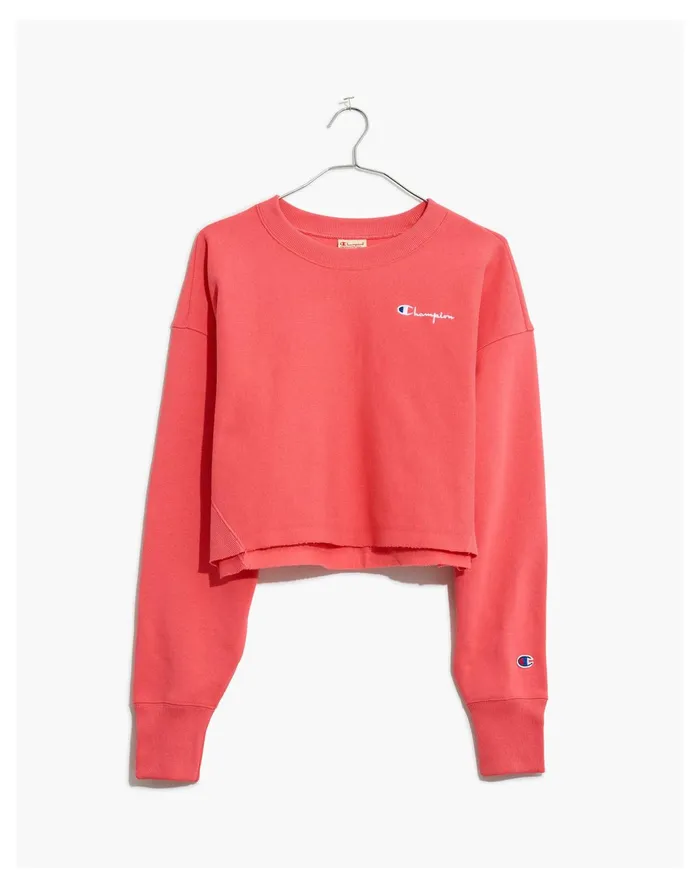 Women Champion Reverse Weave Cropped Sweatshirt Pink Madewell Sweatshirts and Sweatpants Women Champion Reverse Weave Cropped Sweatshirt Pink Madewell Sweatshirts and Sweatpants