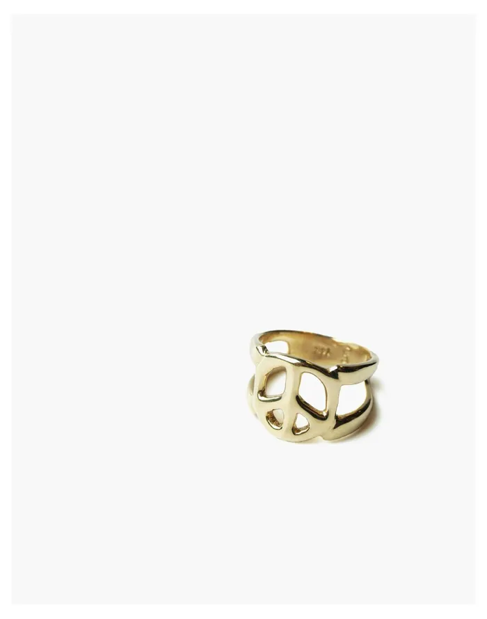 Women Charlotte Cauwe Studio 1969 Peace Sign Ring Gold Madewell Rings