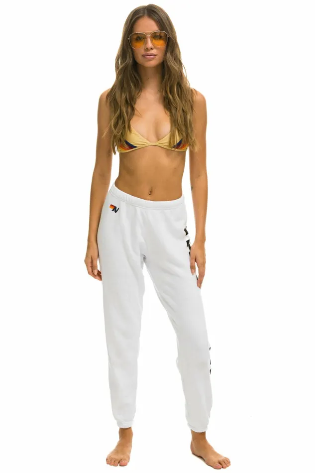 Women CHECK LEG SWEATPANTS 8211 WHITE Aviator Nation Sweatpants Women CHECK LEG SWEATPANTS 8211 WHITE Aviator Nation Sweatpants