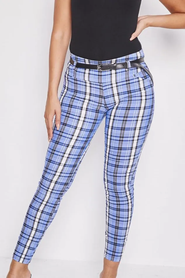 Women Checked Troussers Brentiny Paris Pants