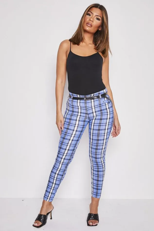 Women Checked Troussers Brentiny Paris Pants