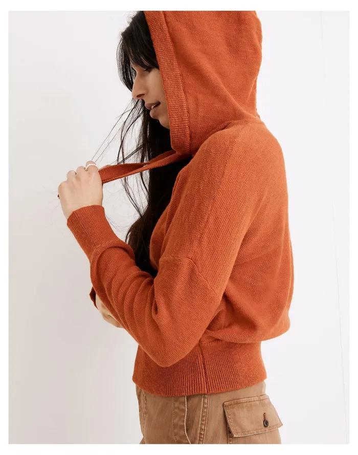 Women Clairview Hoodie Sweater Maple Glow Madewell Sweaters Women Clairview Hoodie Sweater Maple Glow Madewell Sweaters