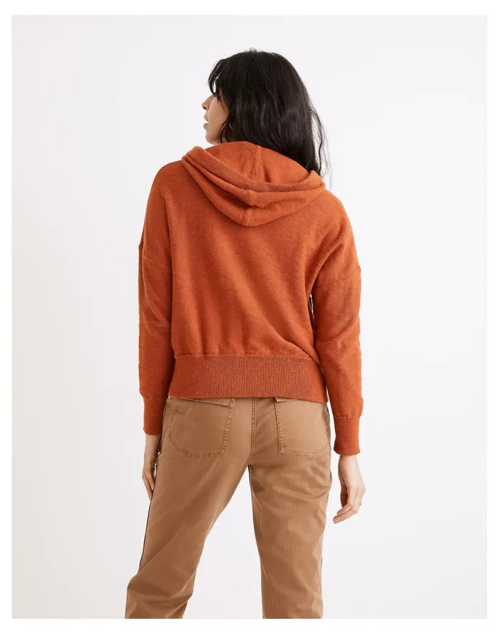 Women Clairview Hoodie Sweater Maple Glow Madewell Sweaters Women Clairview Hoodie Sweater Maple Glow Madewell Sweaters