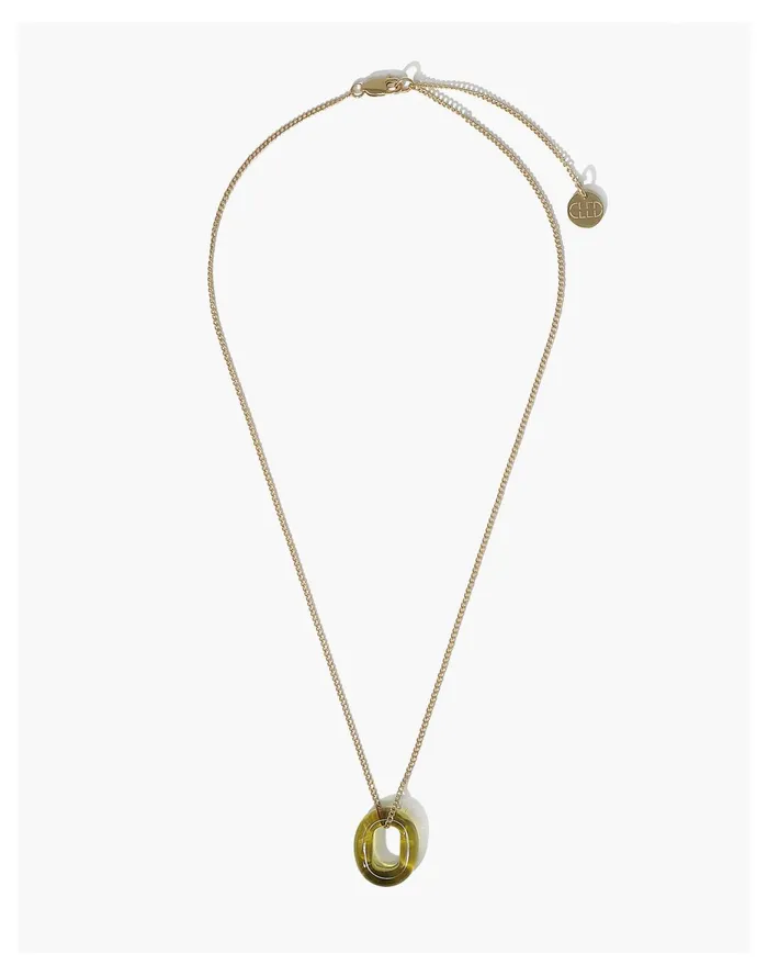 Women CLED In The Loop Necklace Light Green Madewell Necklaces Women CLED In The Loop Necklace Light Green Madewell Necklaces