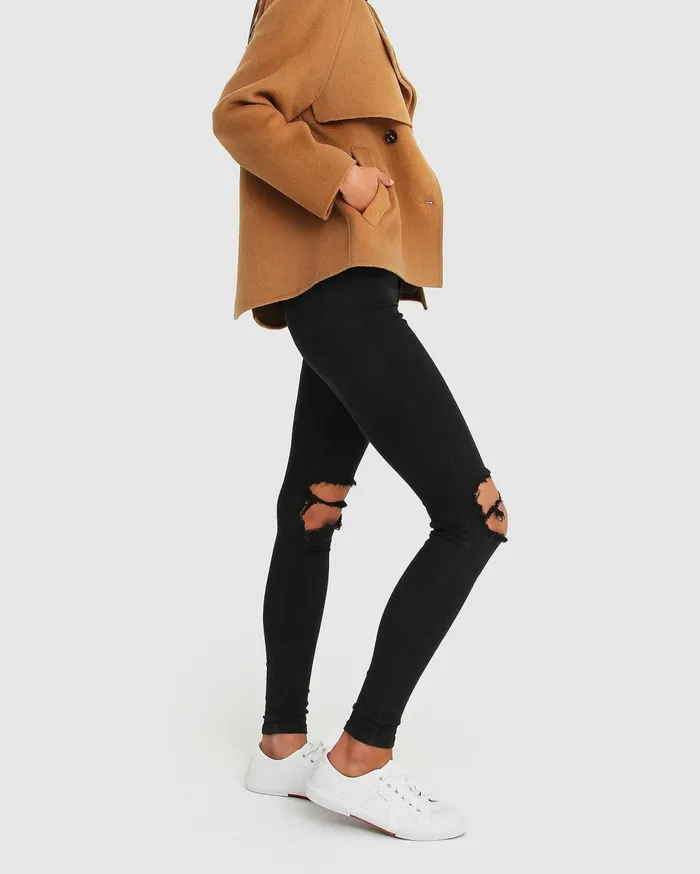 Women Coats and Jackets Belle and Bloom I039m Yours Wool Blend Peacoat 8211 Camel