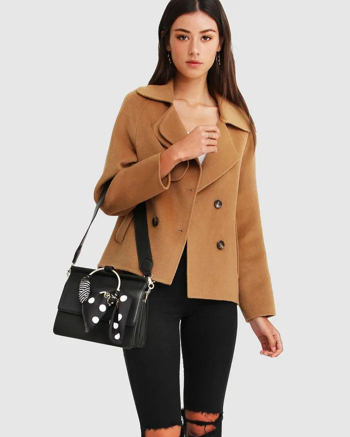 Women Coats and Jackets Belle and Bloom I039m Yours Wool Blend Peacoat 8211 Camel