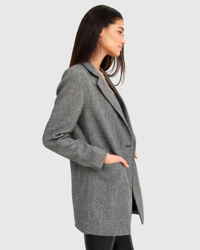 Women Coats and Jackets Belle and Bloom Kensington Oversized Coat 8211 Grey
