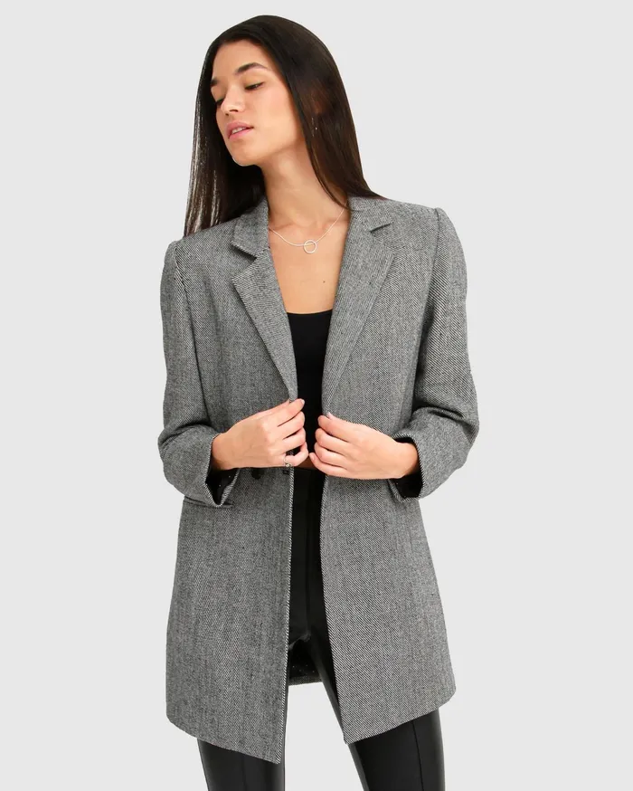 Women Coats and Jackets Belle and Bloom Kensington Oversized Coat 8211 Grey