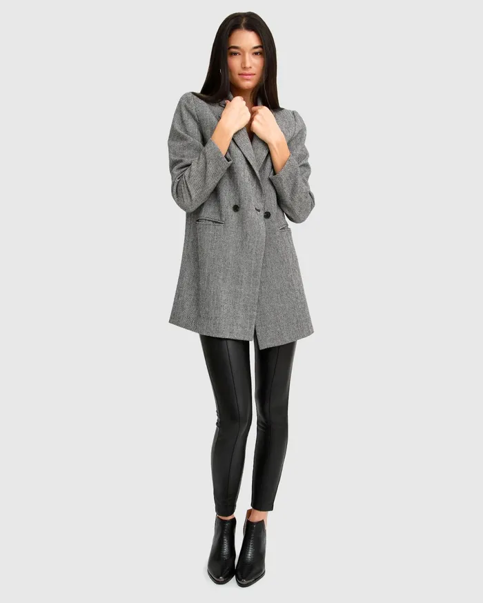 Women Coats and Jackets Belle and Bloom Kensington Oversized Coat 8211 Grey
